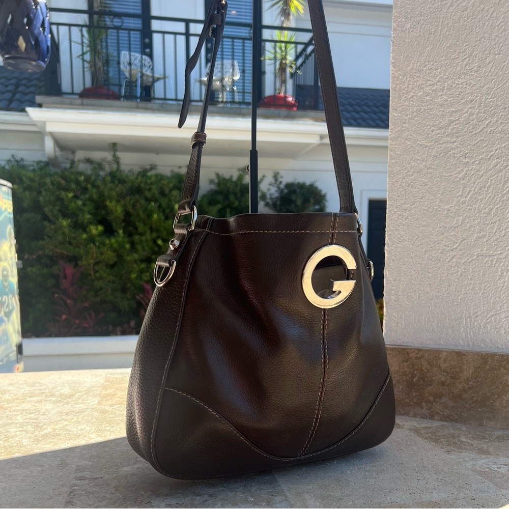 G Gucci Leather Crossbody Bag